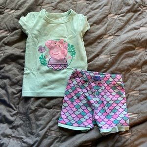 Old Navy Peppa Pig Short Pajamas 3T